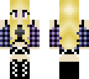 blue purple skater girl