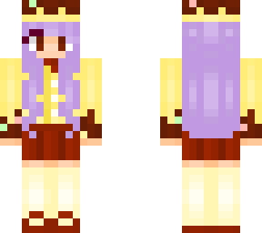 cake girl with purple hair