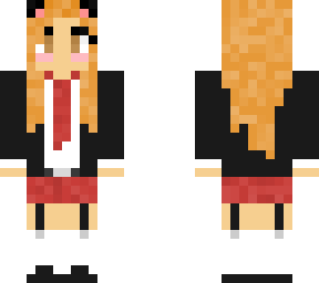 cat girl in suit