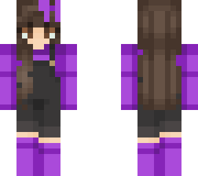 girl purple brown hair