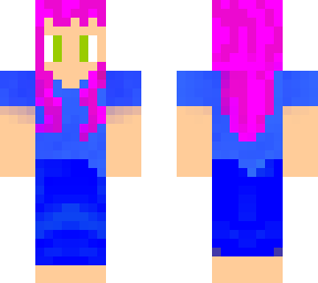 mujer con pelo rosa