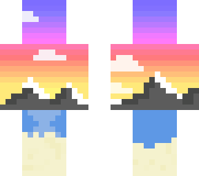 pixel art sunset