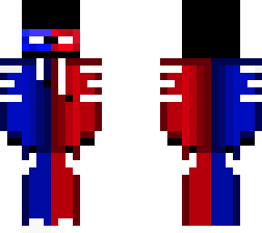 red and blue skin