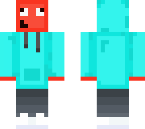slime kinda person with cyan jacket skin done - main body from a skin by iamawee