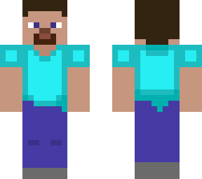 steve with a diamond chestplate