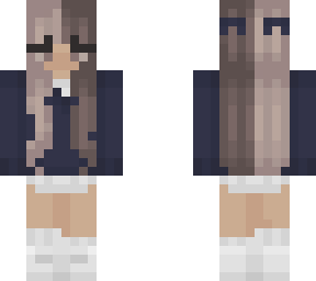 two toned hair school girl