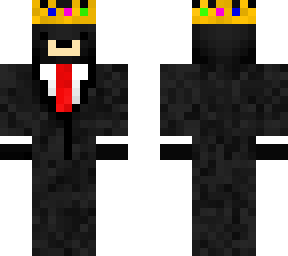 black bear in suit with crown