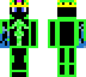 blue/green flame king crown
