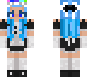 blue hair maid