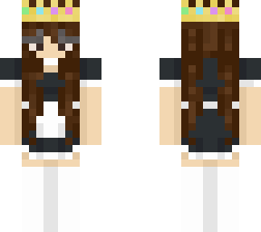 girl in maid outfit with crown