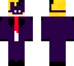 gold and black boy but purple bunny mask