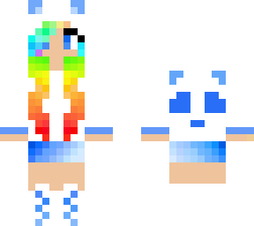 kawaii blue rainbow panda girl ^.^