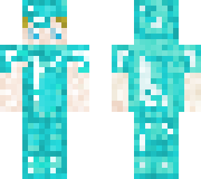 minecraft character in diamond armor