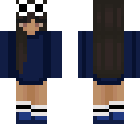 navy blue girl with clout glasses