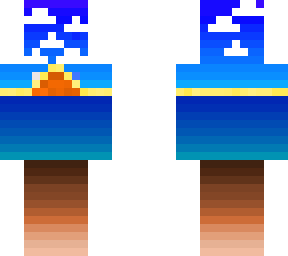 sun set sea skin