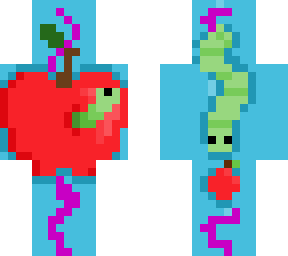 worm and apple (edited and copyright)