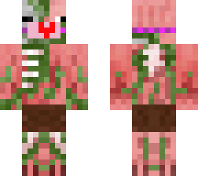 zombie pigman with valentines facemask