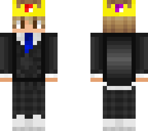 blondie in a suit and tie... and crown