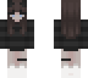 blue eyed brown hair cat girl