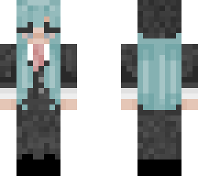 blue hair suit