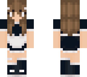 brunette maid outfit