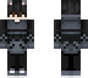 cat boy with grey hoddie