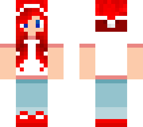 girl w/ red hair and santa hat