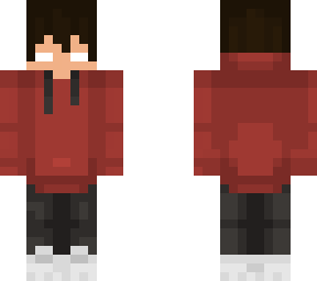herobrine with red hoodie