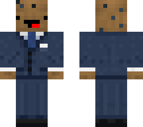 muffin in blue suit