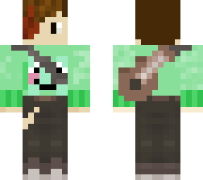 person with guitar and frog hoodie