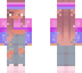 pink,purple, and blue crop top
