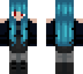 teal hair girl