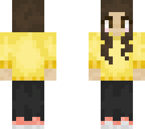 yellow sweatshirt girl