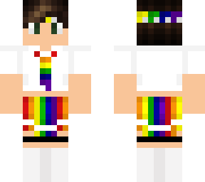 (dawhat skin) school girl outfit (rainbow)