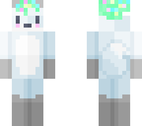 arctic fox with flower crown