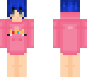 blue haired me if i wore  a technoblade themed hoodie