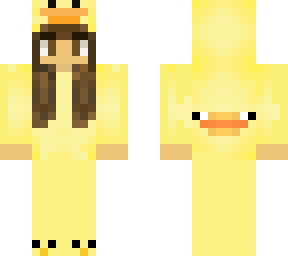 girl in duck onesie