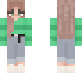 green sweater