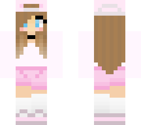 pink gray and white girl minecraft skin