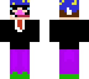 wario but suit but sunglasses but new years