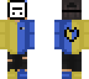 yellow/blue horned sweat w/ clout and mask