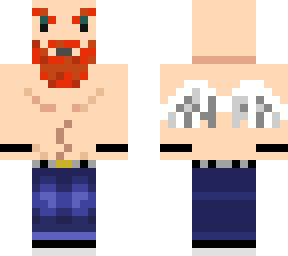 angry angel long beard man
