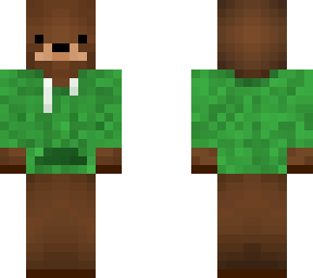 bear with green sweatshirt