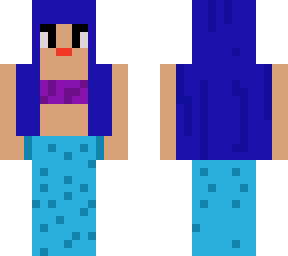 blue mermaid girl