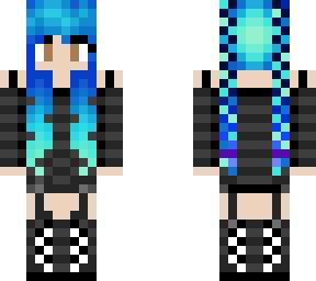 e-girl with braids