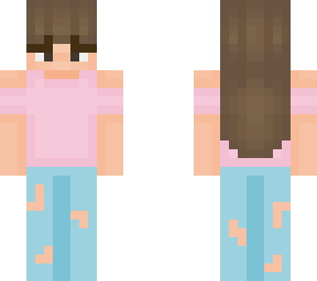 girl in a shirt, and ripped pants! :3