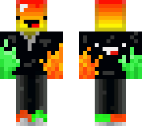 green red magma skin