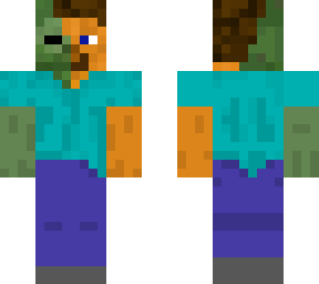 half zombie steve