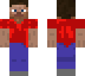 og steve but his shirt is red. (credit to @skinsfor2021 for the steve skin.)
