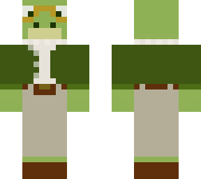 open button shirt frog